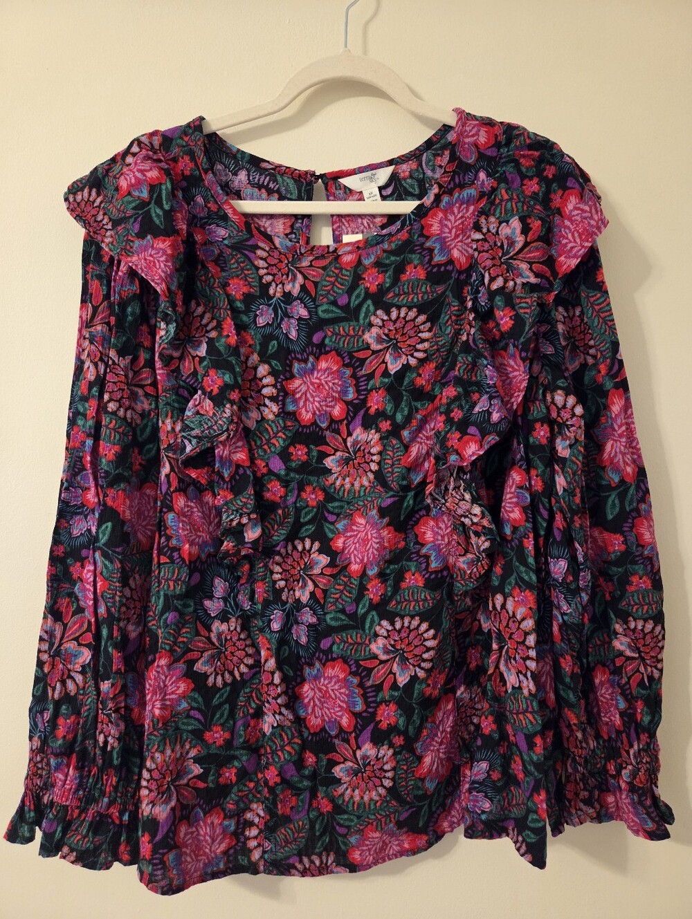 Terra and Sky Floral Top